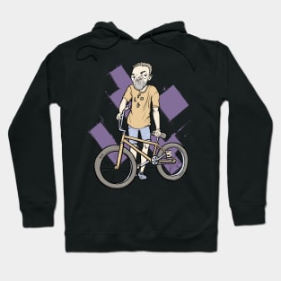 Cool man with bike Hoodie